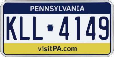PA license plate KLL4149