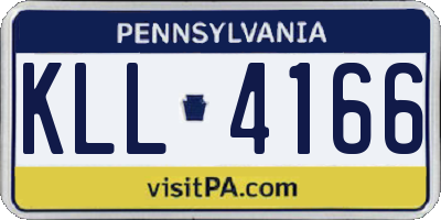 PA license plate KLL4166