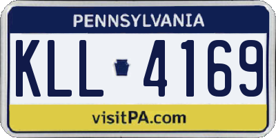 PA license plate KLL4169