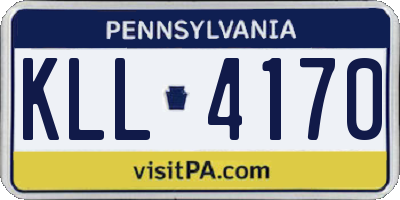 PA license plate KLL4170