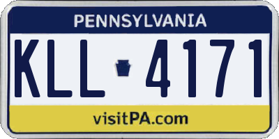 PA license plate KLL4171