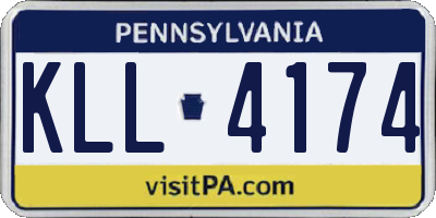 PA license plate KLL4174