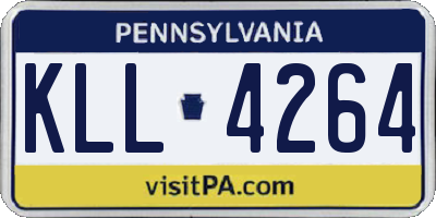 PA license plate KLL4264