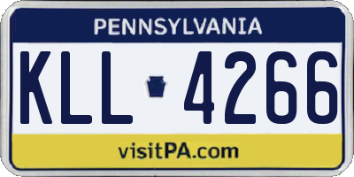 PA license plate KLL4266