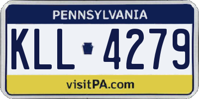 PA license plate KLL4279