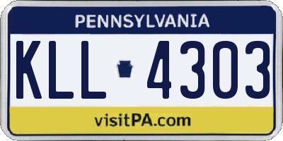 PA license plate KLL4303
