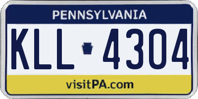 PA license plate KLL4304