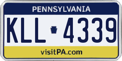 PA license plate KLL4339