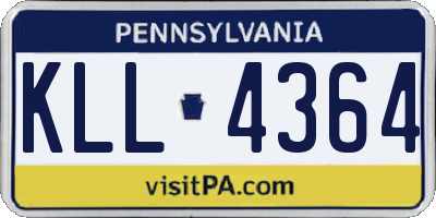PA license plate KLL4364