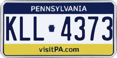 PA license plate KLL4373