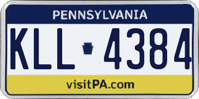 PA license plate KLL4384