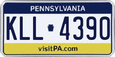 PA license plate KLL4390