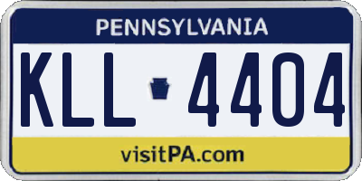 PA license plate KLL4404