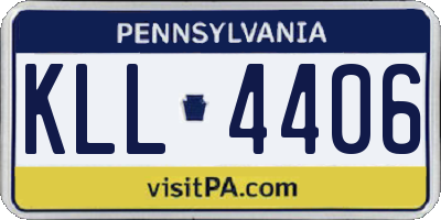 PA license plate KLL4406