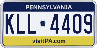 PA license plate KLL4409