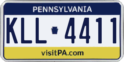 PA license plate KLL4411