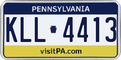 PA license plate KLL4413