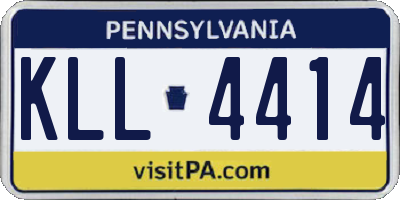 PA license plate KLL4414