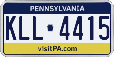 PA license plate KLL4415