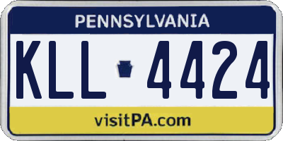 PA license plate KLL4424