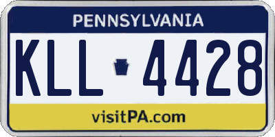 PA license plate KLL4428