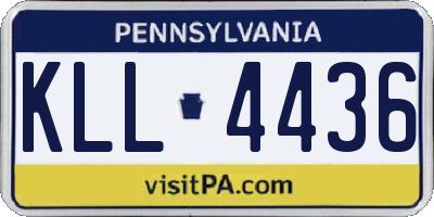 PA license plate KLL4436