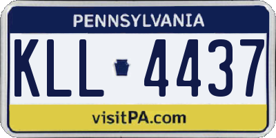 PA license plate KLL4437