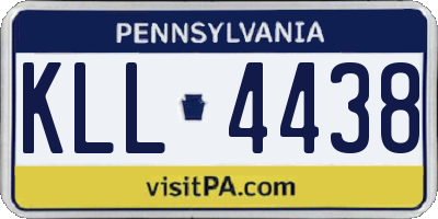 PA license plate KLL4438
