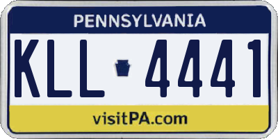PA license plate KLL4441