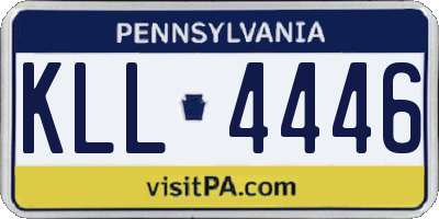 PA license plate KLL4446