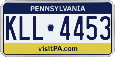PA license plate KLL4453
