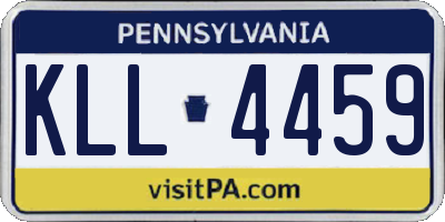 PA license plate KLL4459