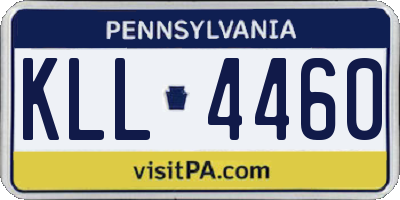 PA license plate KLL4460