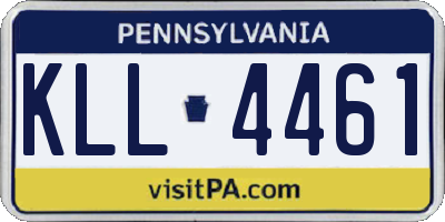 PA license plate KLL4461