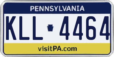 PA license plate KLL4464