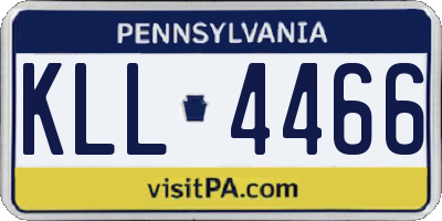 PA license plate KLL4466
