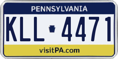 PA license plate KLL4471
