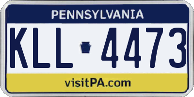 PA license plate KLL4473