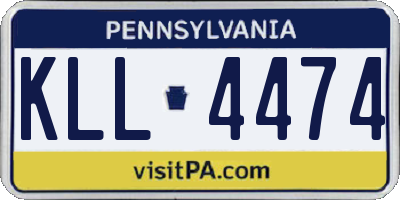PA license plate KLL4474