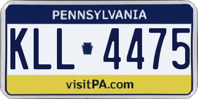 PA license plate KLL4475