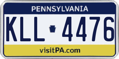 PA license plate KLL4476