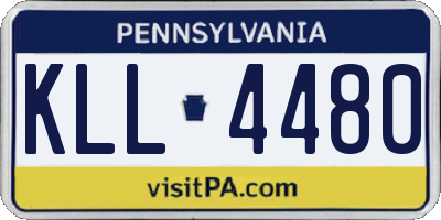 PA license plate KLL4480