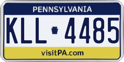 PA license plate KLL4485