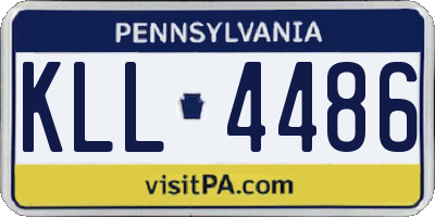 PA license plate KLL4486