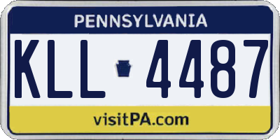 PA license plate KLL4487