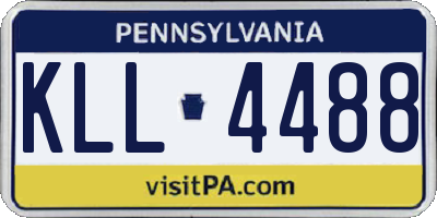 PA license plate KLL4488