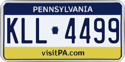 PA license plate KLL4499