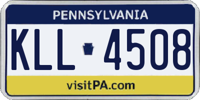 PA license plate KLL4508