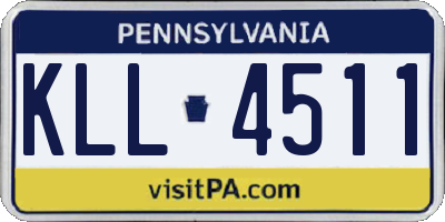 PA license plate KLL4511