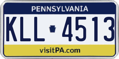 PA license plate KLL4513